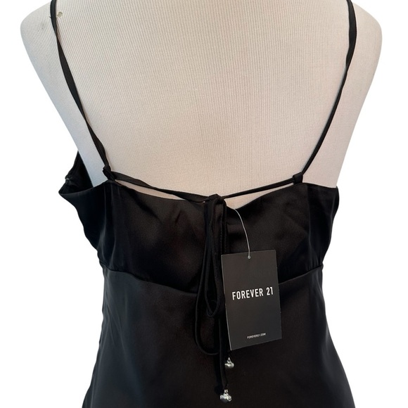 Forever 12 new with tags black satin mini dress - Picture 6 of 16